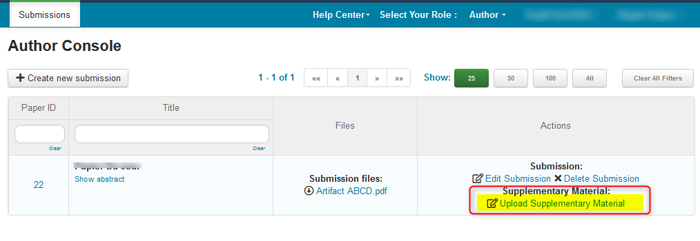 Submit Supplementary Material