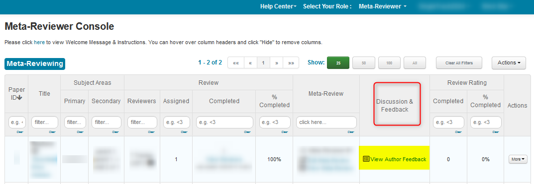 Author Feedback Visible to Meta-Reviewers