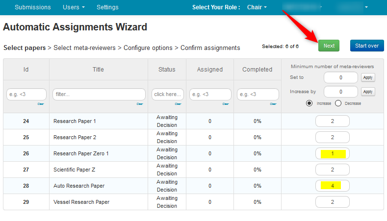 Auto Assign Meta-Reviewers