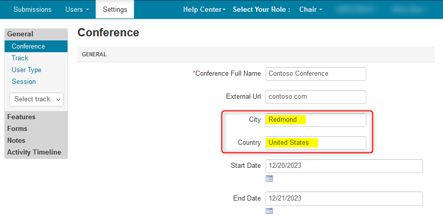 CHAIR HOW-TO: Manage Tracks  Microsoft Conference Management Toolkit  Documentation