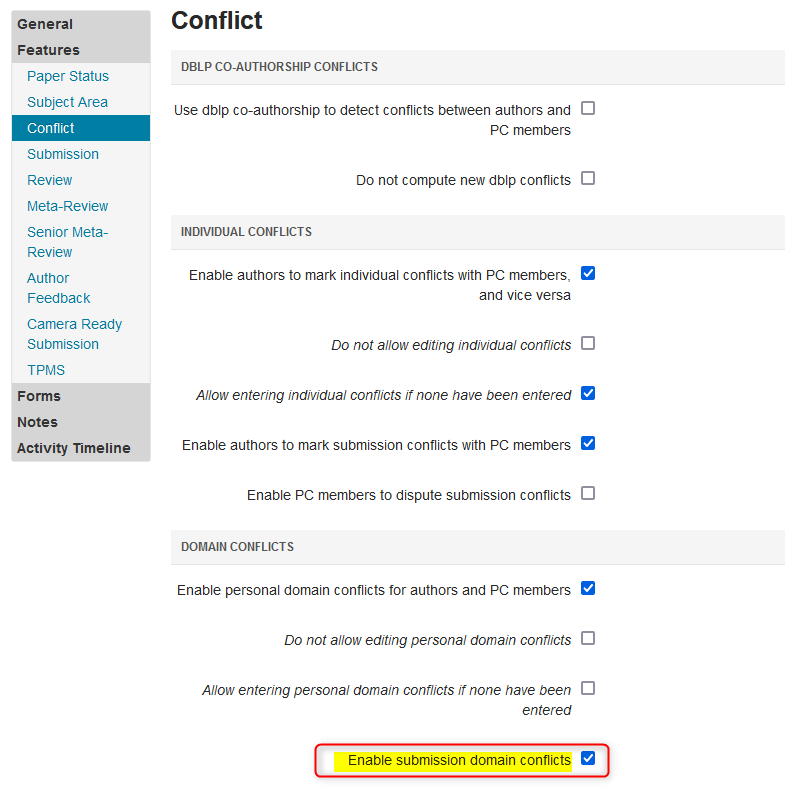 CHAIR HOW-TO: Manage Conference Details