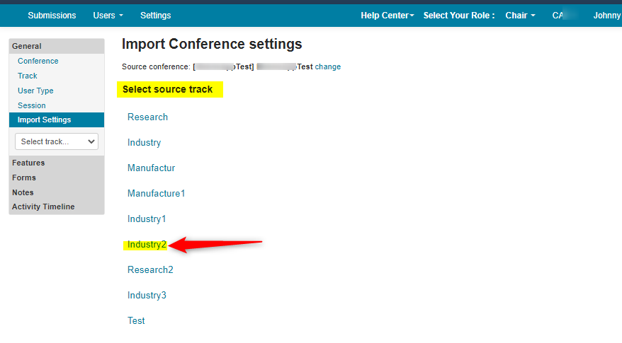 Chair How To Import Conference Settings To New Conference Microsoft Conference Management 6202