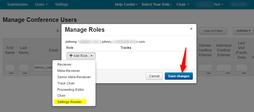 Chair How To Import Conference Settings To New Conference Microsoft Conference Management 1495