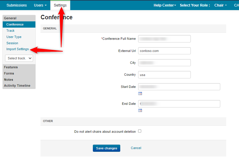 CHAIR HOW-TO: Import Conference Settings to New Conference | Microsoft ...