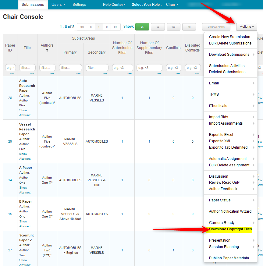 CHAIR HOW-TO: Manage Tracks  Microsoft Conference Management Toolkit  Documentation