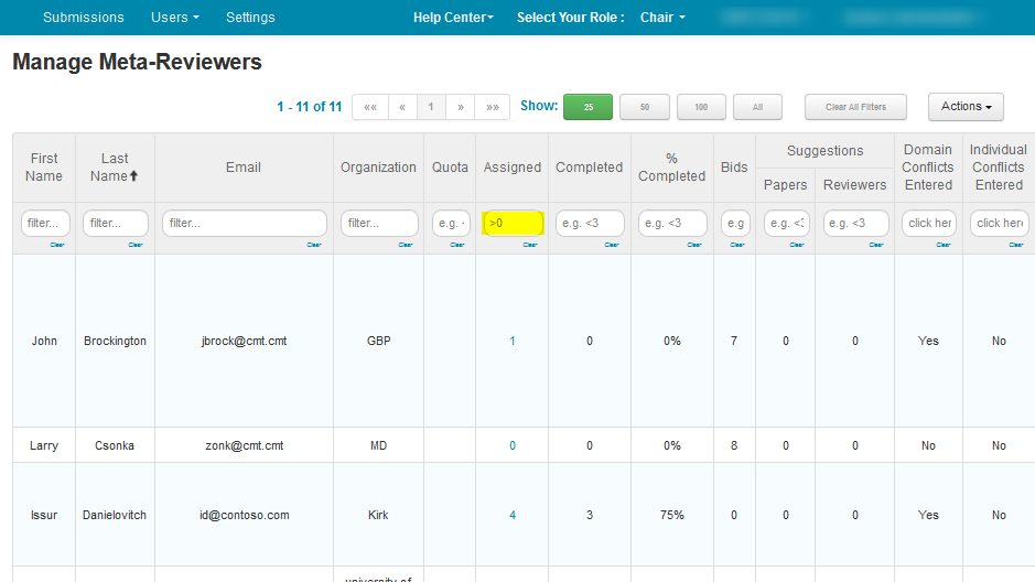 Email Meta-Reviewers