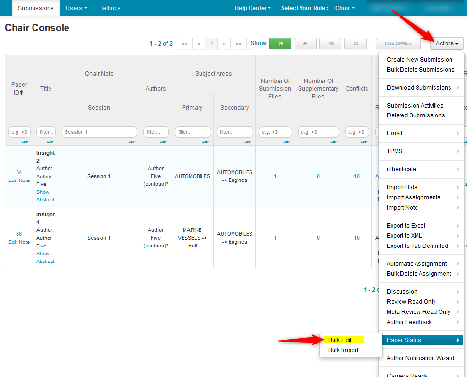 CHAIR HOW-TO: Manage Tracks  Microsoft Conference Management