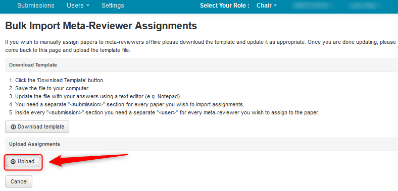 Import Meta-Reviewer Assignments