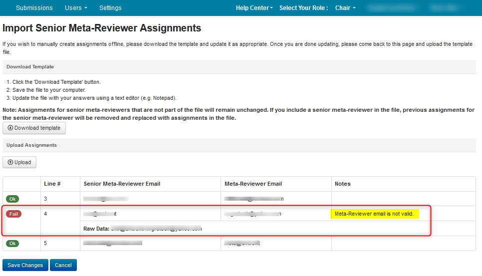 Import Senior Meta-Reviewer Assignments