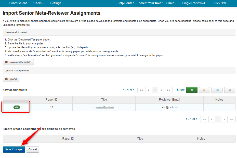 Import Senior Meta-Reviewer Assignments