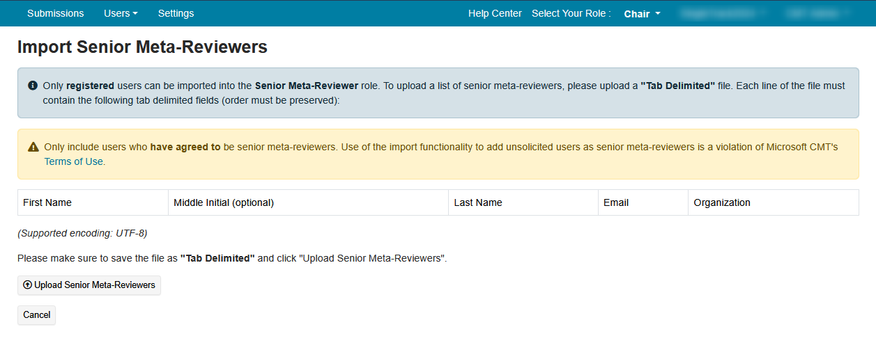 Import Senior Meta-Reviewers