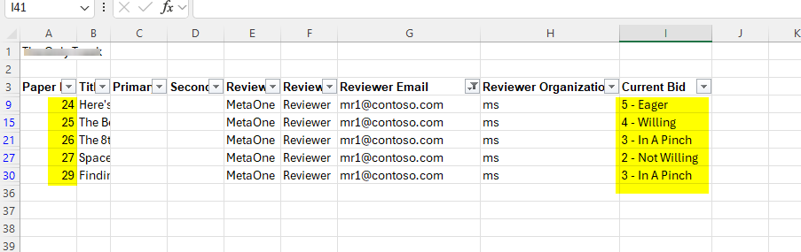 Manage Reviewer Bidding