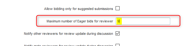 Manage Reviewer Bidding