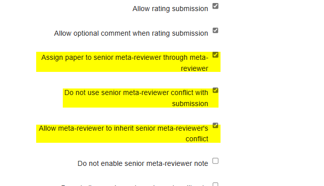 Manage Senior Meta-Reviewer Bidding