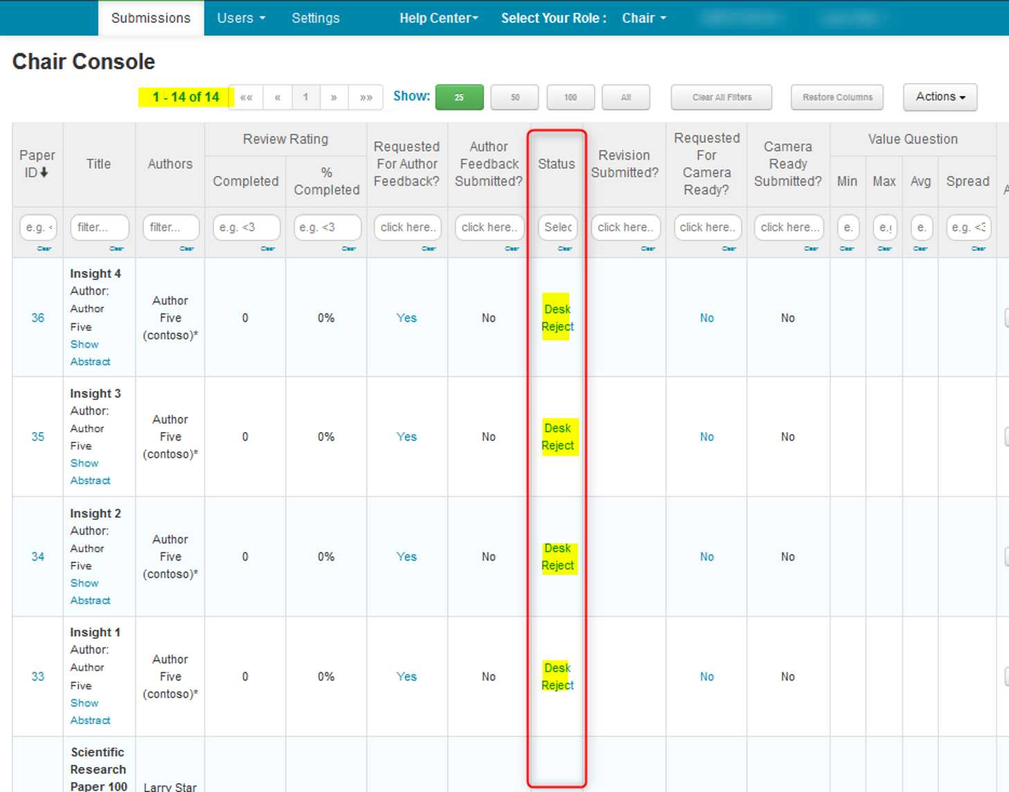 CHAIR HOW-TO: Manage Tracks  Microsoft Conference Management