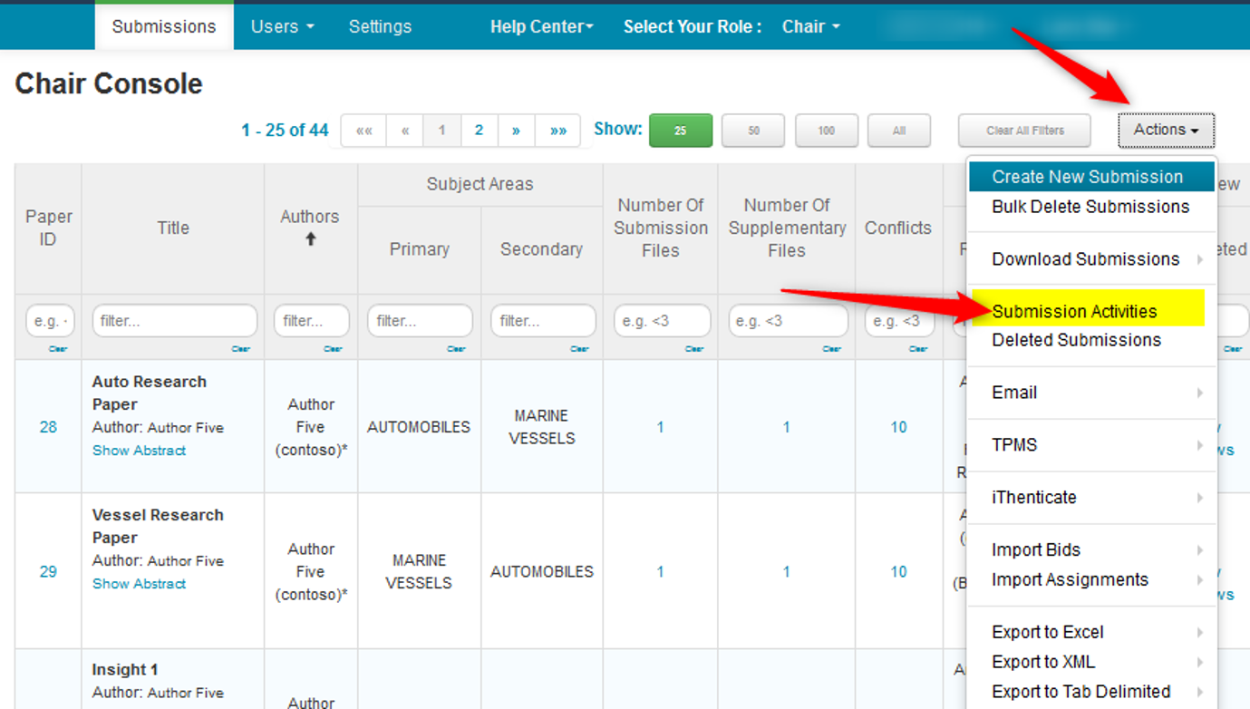 CHAIR HOW-TO: Manage Tracks  Microsoft Conference Management