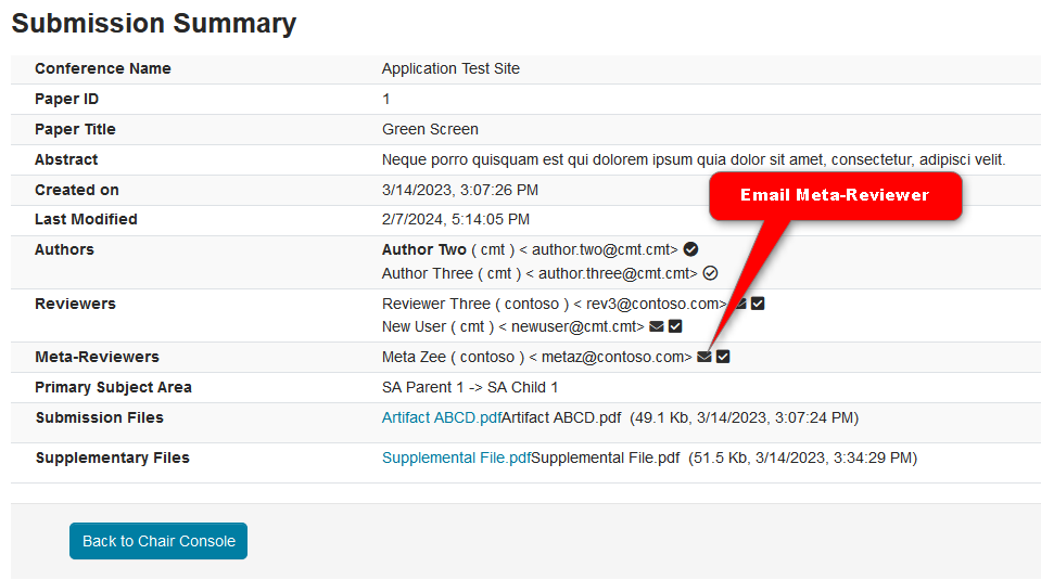 Manage Submissions