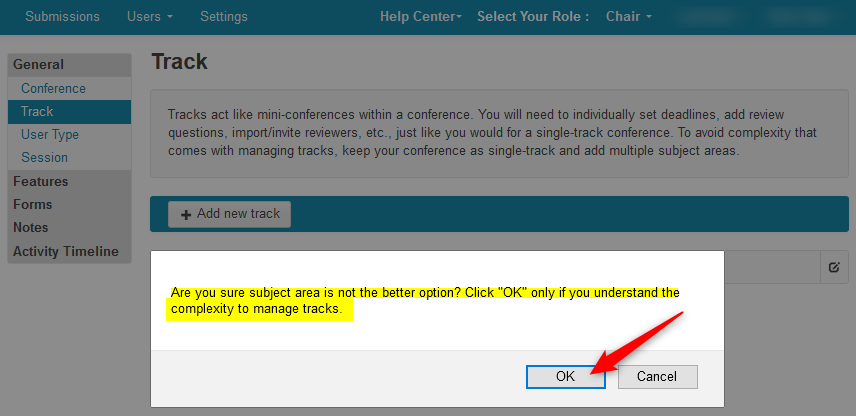 CHAIR HOW-TO: Manage Tracks  Microsoft Conference Management