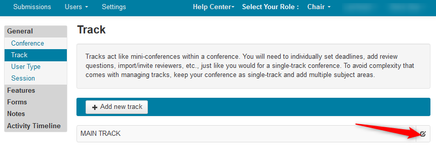 CHAIR HOW-TO: Manage Tracks  Microsoft Conference Management