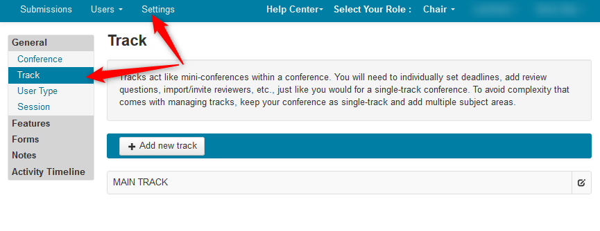 CHAIR HOW-TO: Manage Tracks  Microsoft Conference Management Toolkit  Documentation