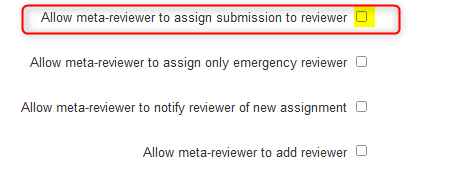 Meta-Review Settings