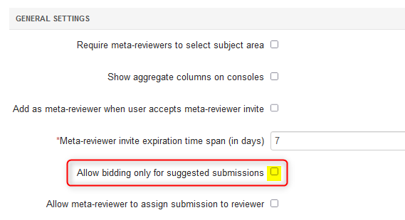 Meta-Review Settings