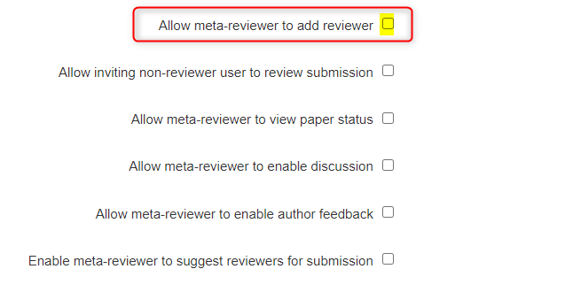 Meta-Review Settings