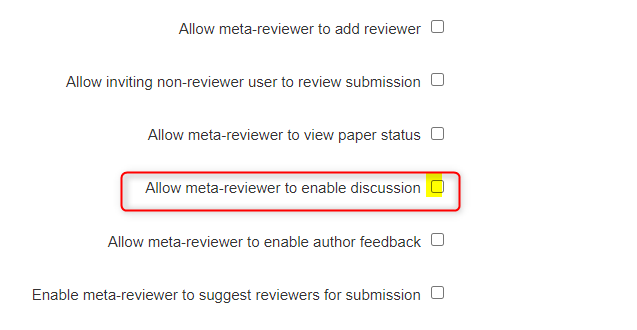 Meta-Review Settings