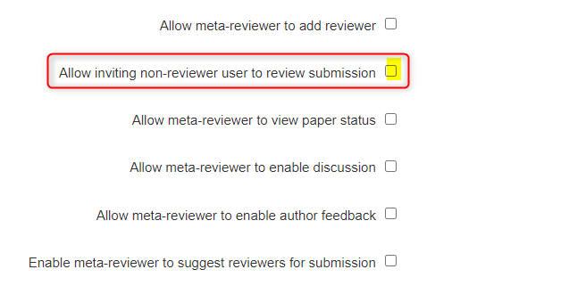 Meta-Review Settings