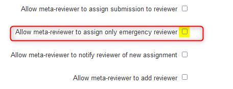 Meta-Review Settings