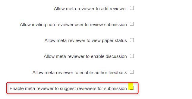 Meta-Review Settings