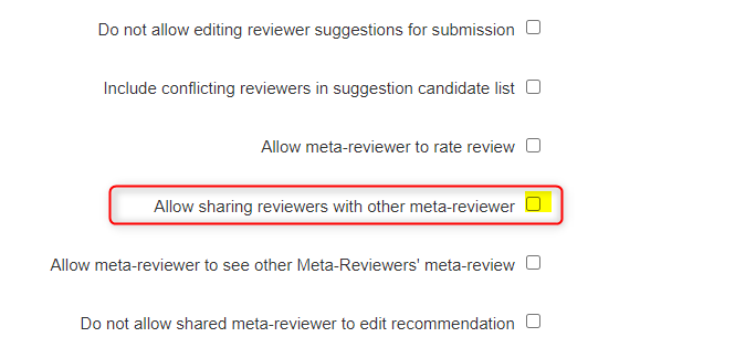 Meta-Review Settings