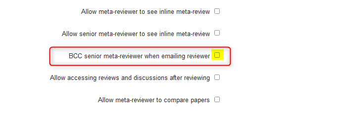 Meta-Review Settings