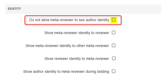 Meta-Review Settings