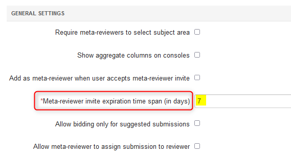 Meta-Review Settings