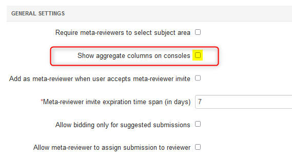 Meta-Review Settings