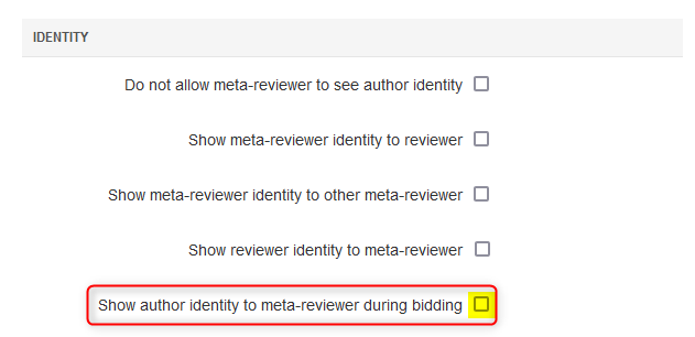 Meta-Review Settings