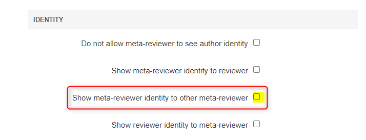 Meta-Review Settings