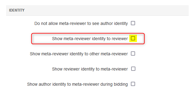 Meta-Review Settings