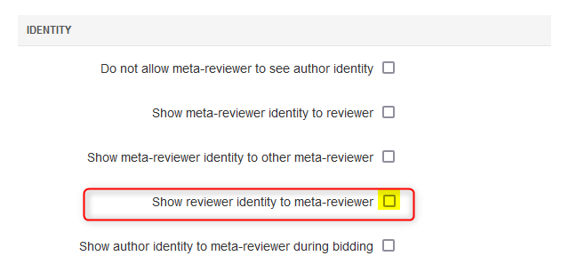 Meta-Review Settings