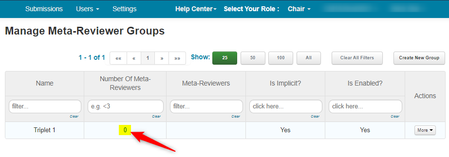 Meta-Reviewer Groups