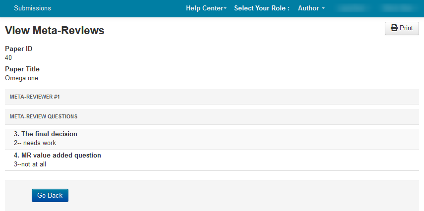 Meta-Review Visible During Author Feedback