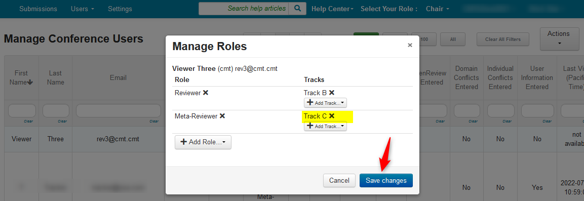 CHAIR HOW-TO: Manage Tracks  Microsoft Conference Management Toolkit  Documentation