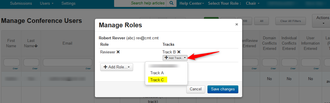 CHAIR HOW-TO: Manage Tracks  Microsoft Conference Management Toolkit  Documentation