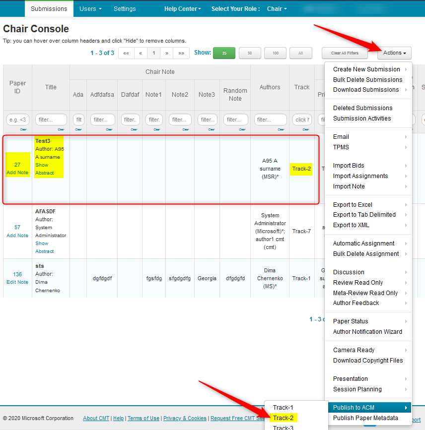 CHAIR HOW-TO: Manage Tracks  Microsoft Conference Management Toolkit  Documentation