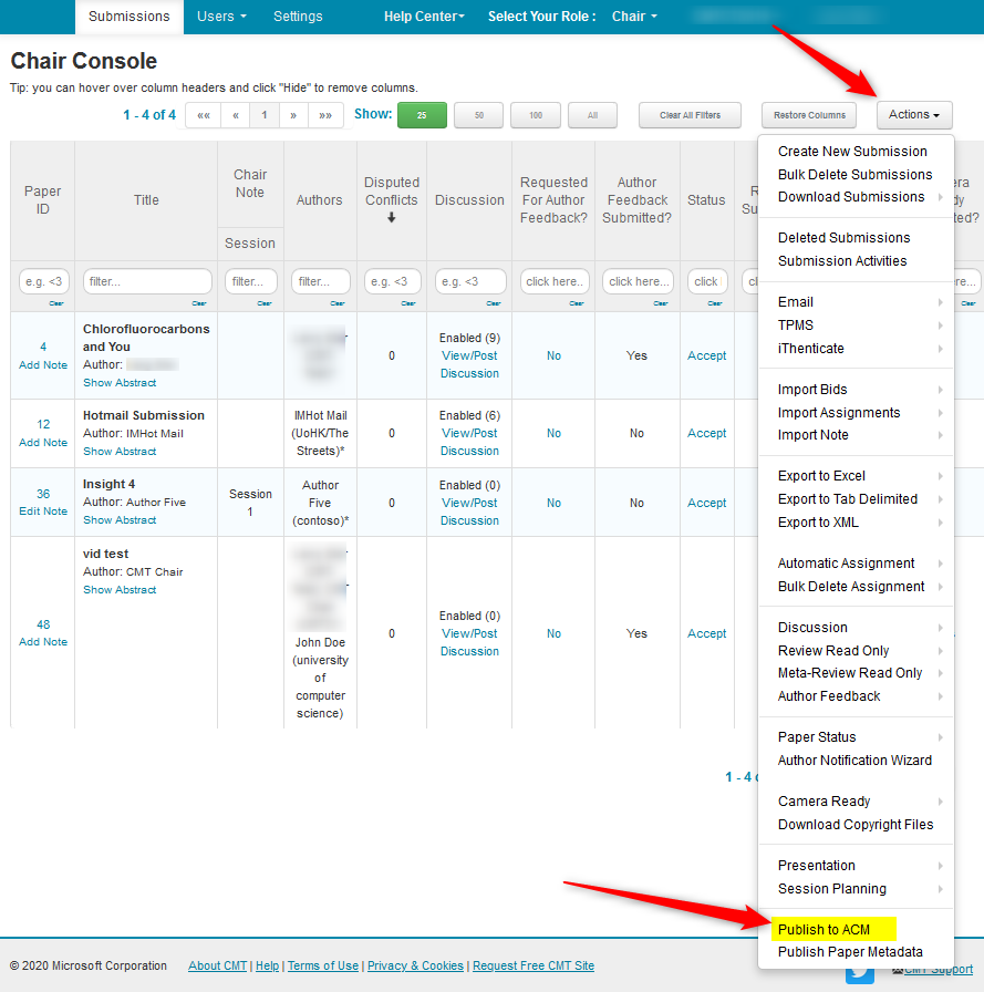 Publish To ACM