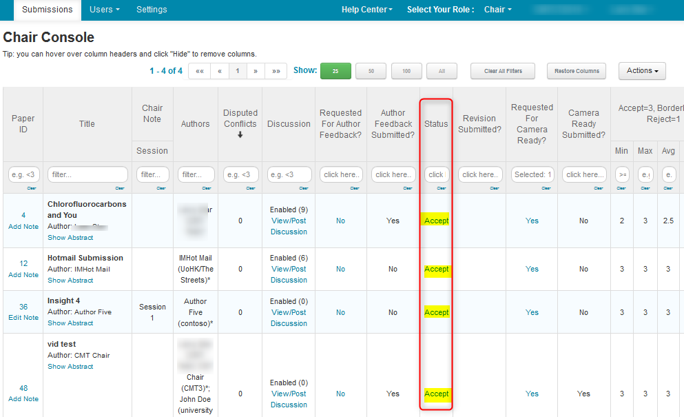 CHAIR HOW-TO: Manage Tracks  Microsoft Conference Management