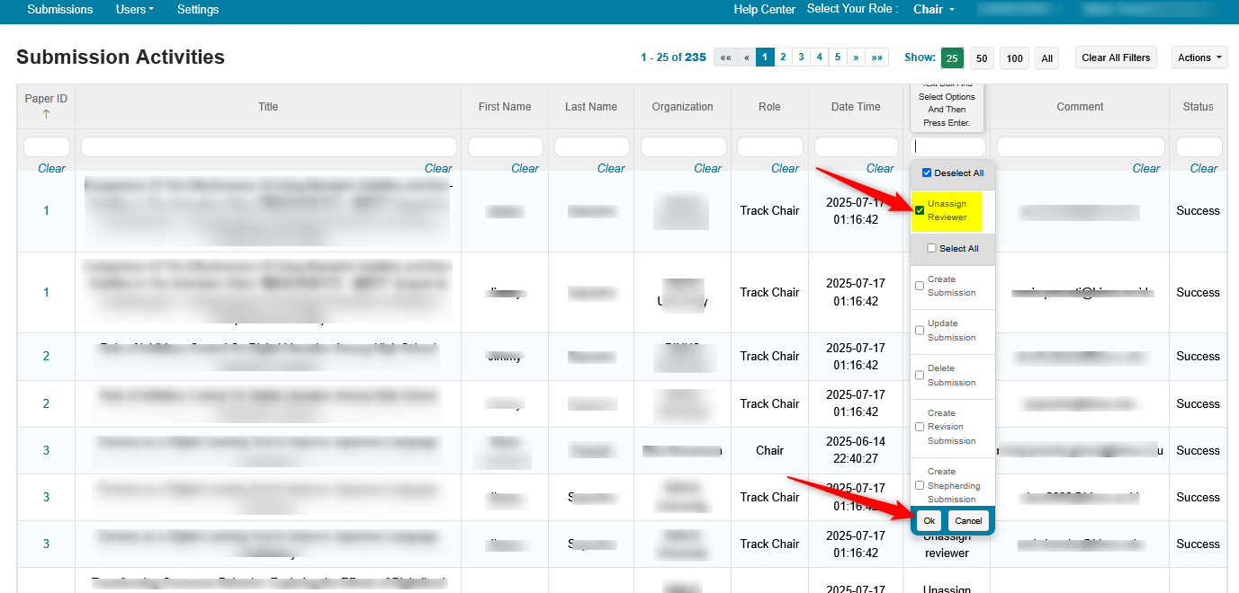 Restore Deleted Assignments