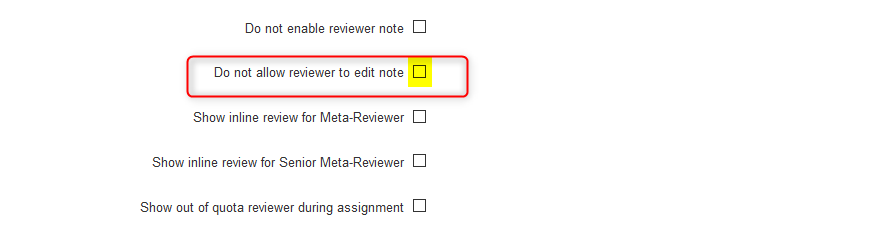 Review Settings