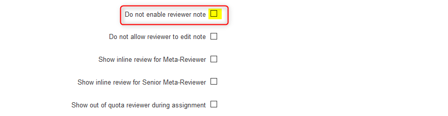 Review Settings